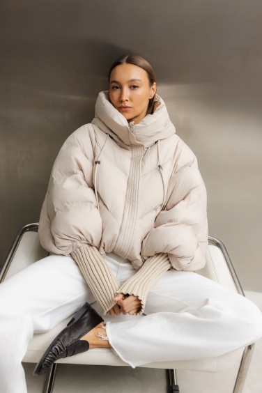804 Kurtka Puchowa Cream