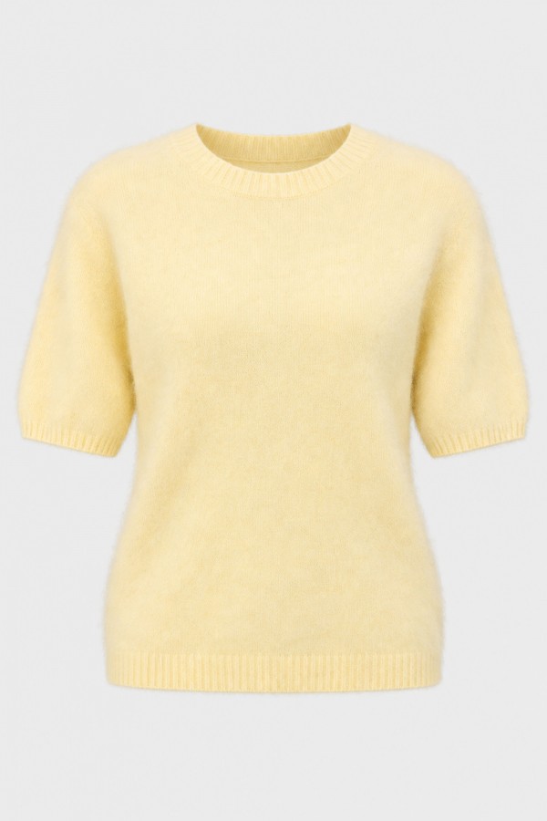 Oscar Sweter Wełniany Z Kaszmirem Butter Yellow
