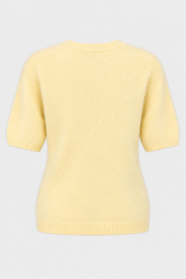 Oscar Sweter Wełniany Z Kaszmirem Butter Yellow