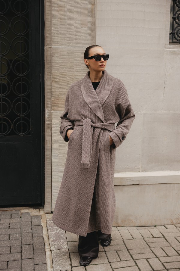 Colin Coat Wool Beige