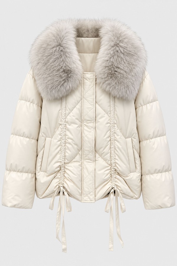 9006 Kurtka Puchowa Cream