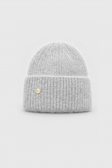 Czapka Z Angory Light Gray