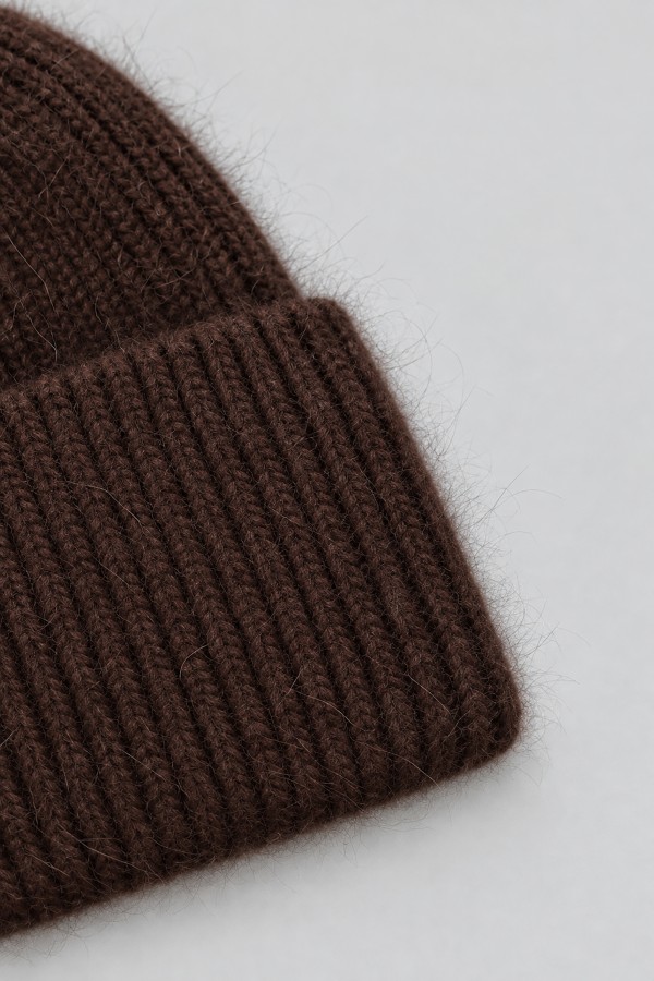 Winter Hat Angora Chocolate