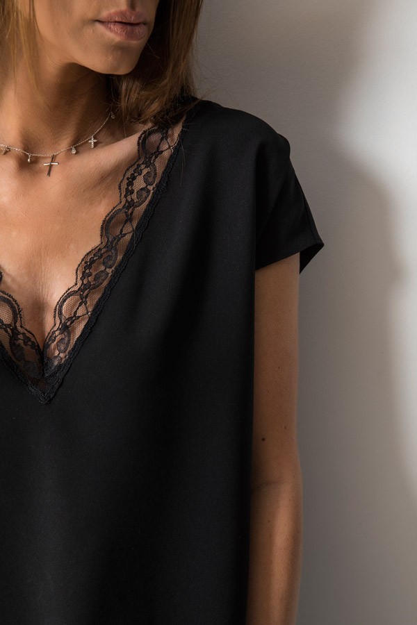 Roma Blouse Black