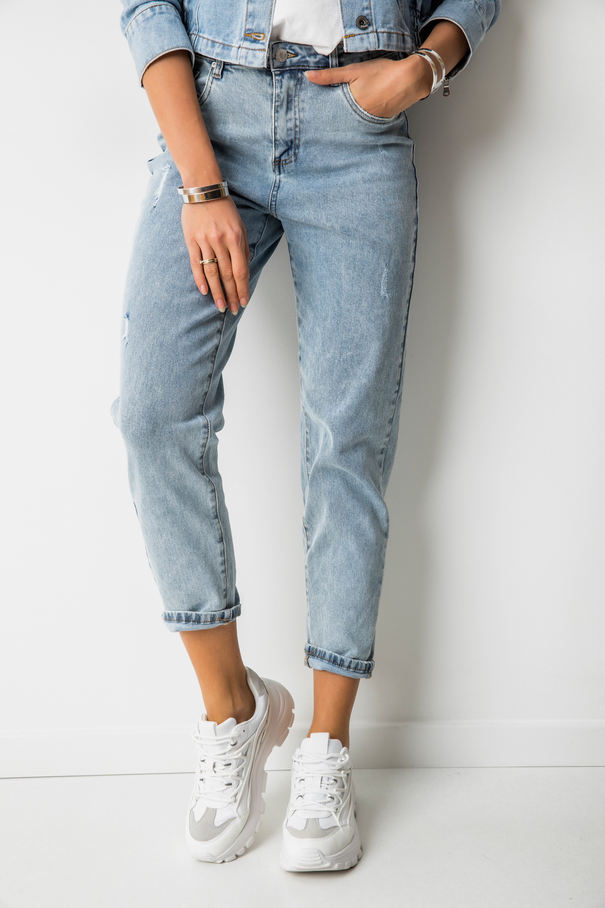 spodnie jeansowe mom fit boyfriend spodnie jeansowe mom fit boyfriend
