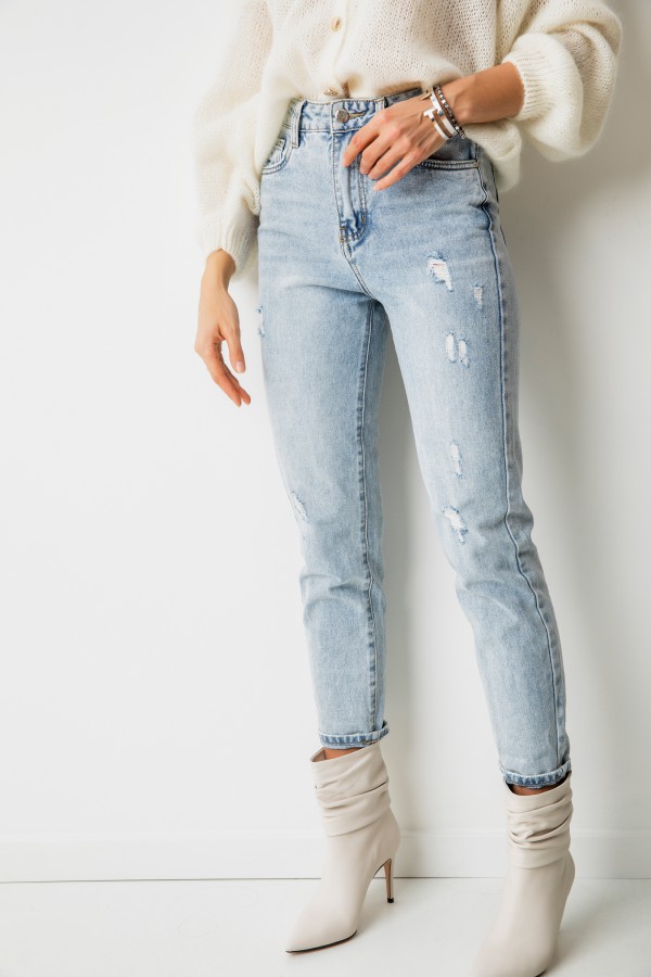 spodnie jeansowe mom fit boyfriend spodnie jeansowe mom fit boyfriend