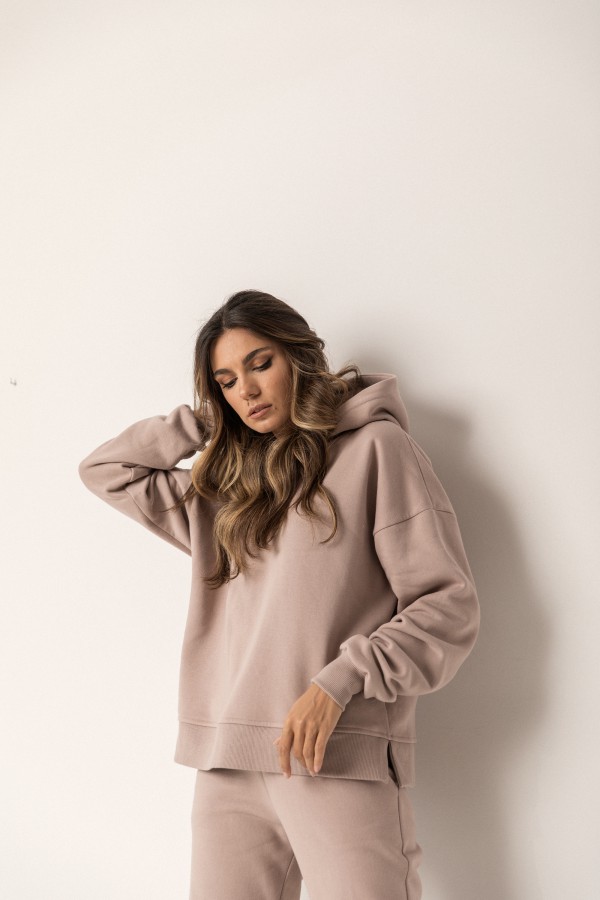 Kim Bluza Dresowa z Kapturem Powder Pink