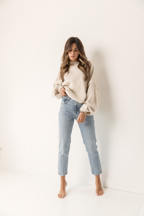 Nora Bluza Oversize z Konopią Beż