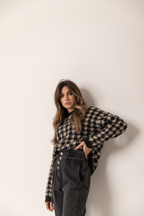 MG060B Spodnie Jeansowe Slouchy Black