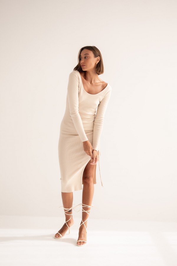 Patricia Knit Dress Cream