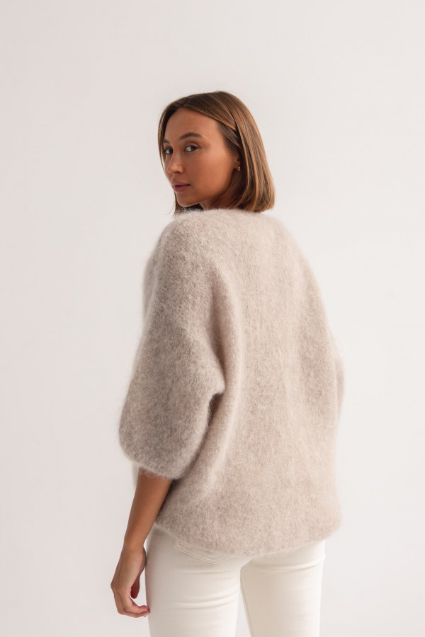 Maxwell Moherowy Sweter Beige Premium