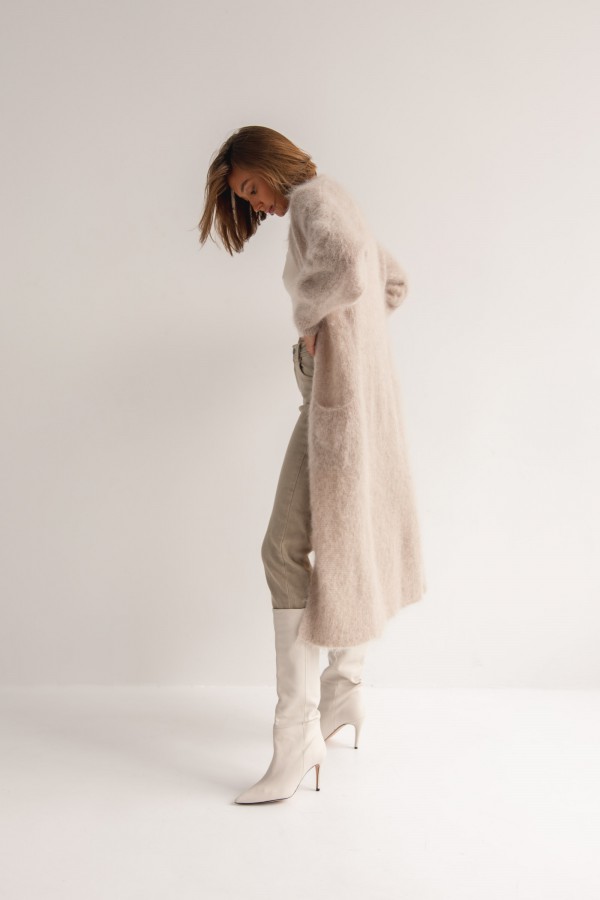 Coline Kardigan Moherowy Beige Premium