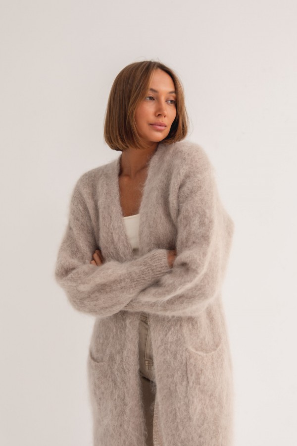 Coline Kardigan Moherowy Beige Premium