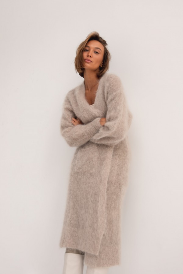 Coline Kardigan Moherowy Beige Premium