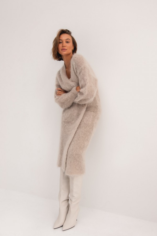 Coline Kardigan Moherowy Beige Premium