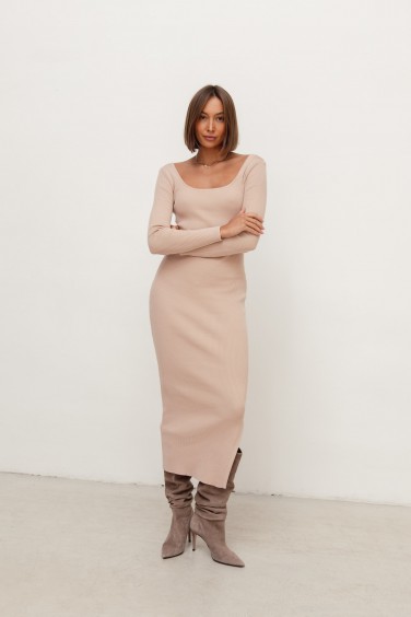 Betty Knit Dress Beige