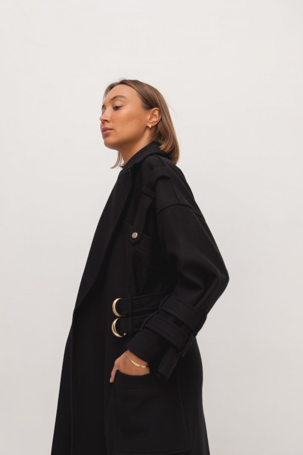 Mark Wool Coat Black