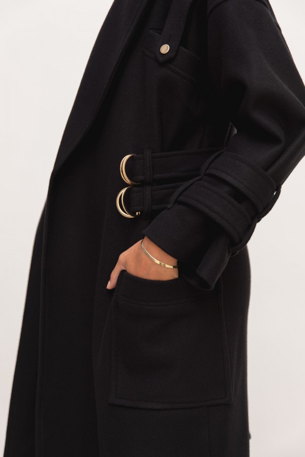 Mark Wool Coat Black