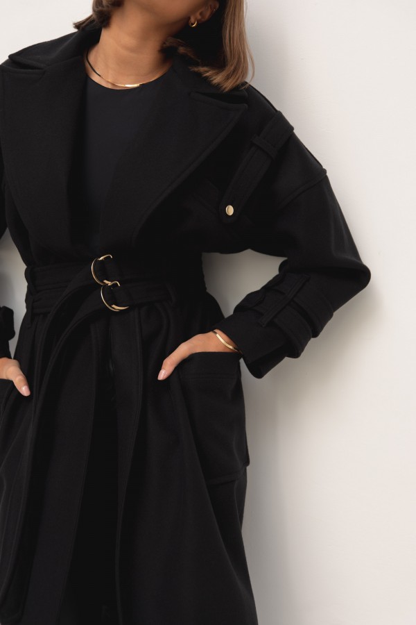 Mark Wool Coat Black