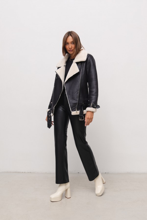 TR8315 Shearling Aviator Jacket