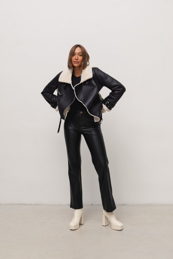 TR8315 Shearling Aviator Jacket