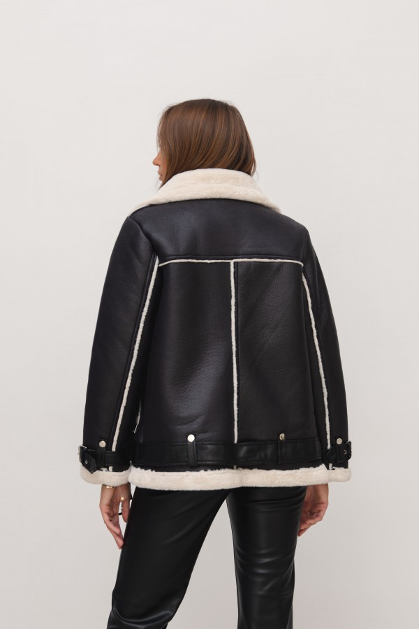 TR8315 Shearling Aviator Jacket