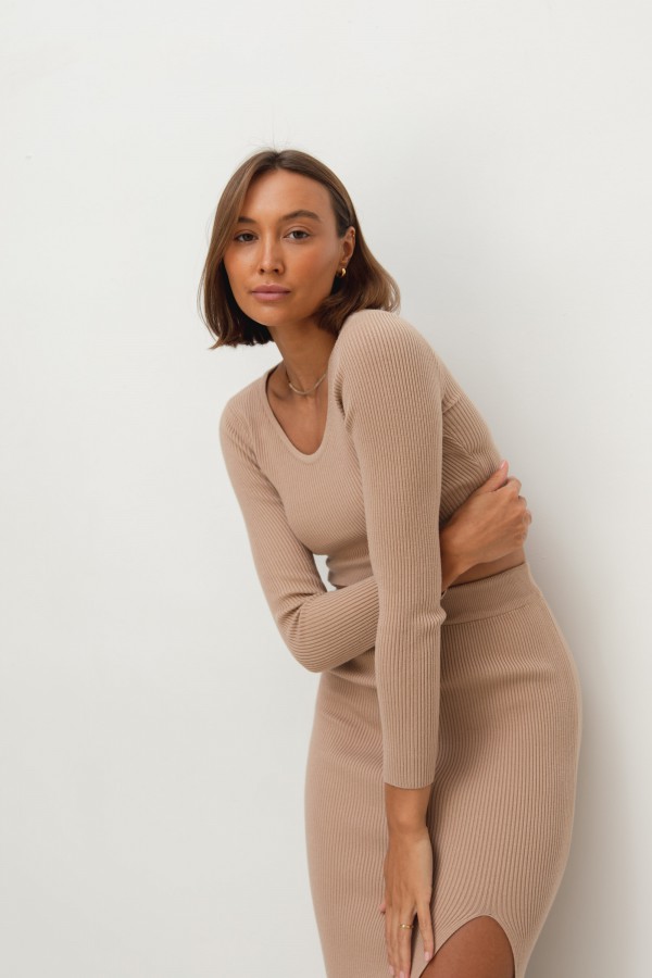 Gwen Knit Set Beige