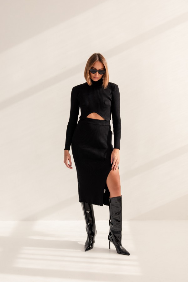 Claire Komplet Dzianinowy Black