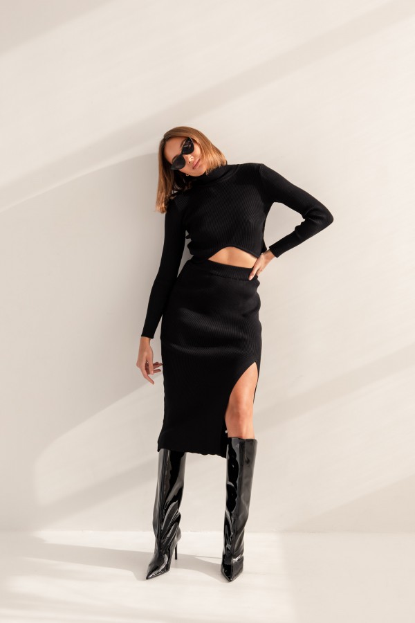 Claire Komplet Dzianinowy Black