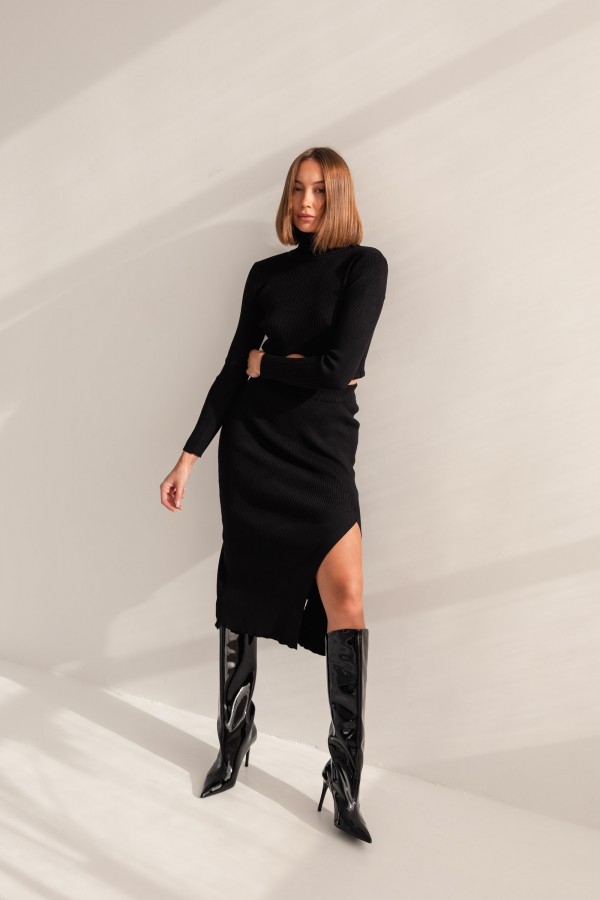 Claire Komplet Dzianinowy Black