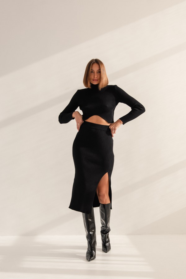 Claire Komplet Dzianinowy Black