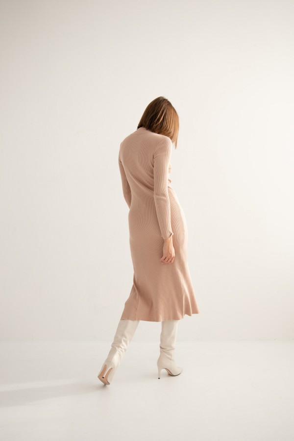 Janet Sukienka Dzianinowa Beż