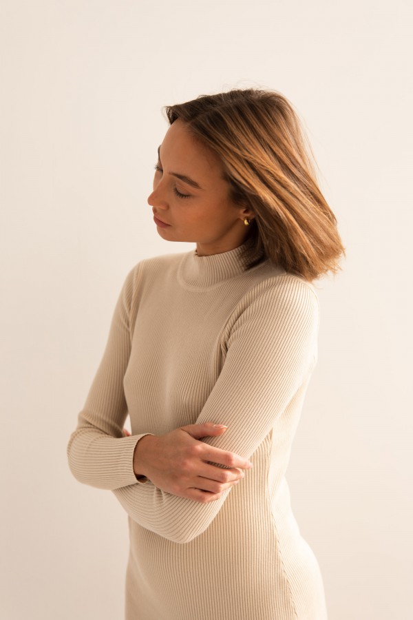 Janet Knit Dress Cream