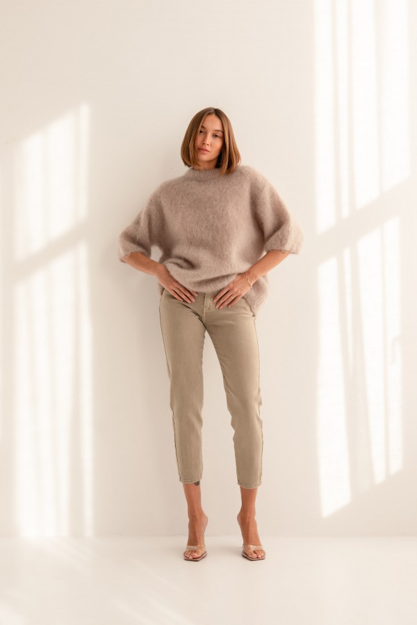 Steven Mohair Sweater Beige Premium