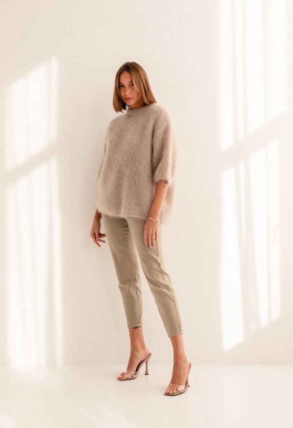 Steven Mohair Sweater Beige Premium