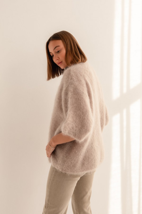 Steven Mohair Sweater Beige Premium