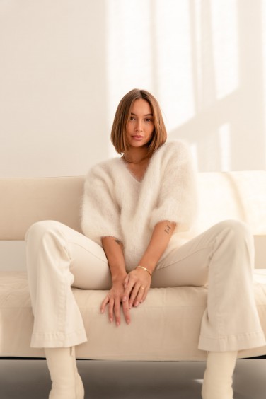 Maxwell Mohair Sweater Ecru