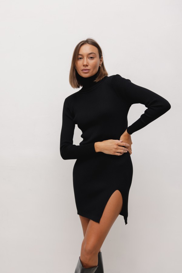 Luna Sukienka Dzianinowa Czarna