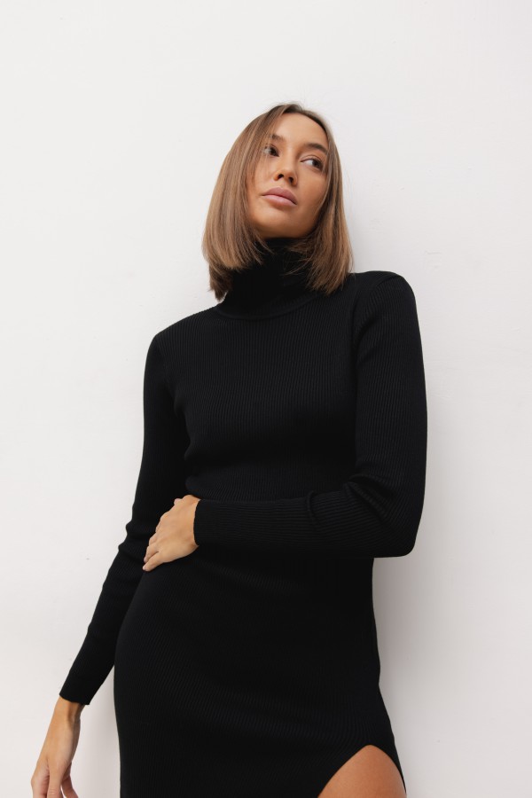 Luna Sukienka Dzianinowa Czarna