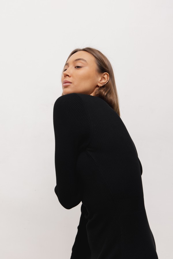 Luna Sukienka Dzianinowa Czarna