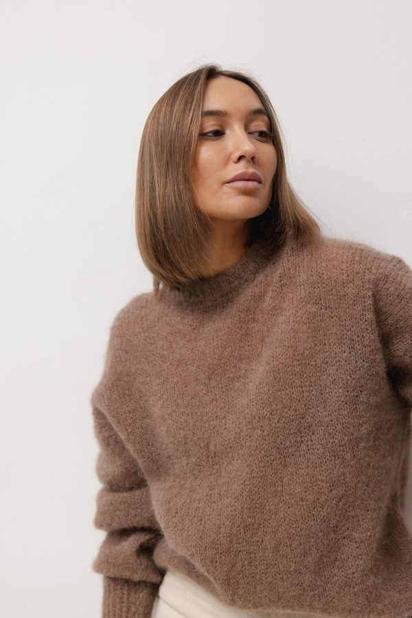 Maison Mohair Sweater Chocolate