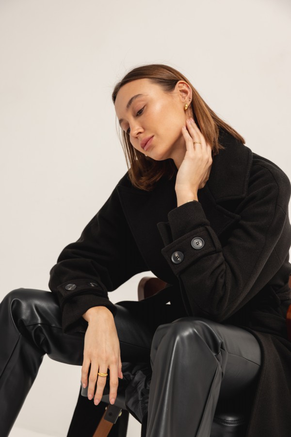Michael Wool Coat Black
