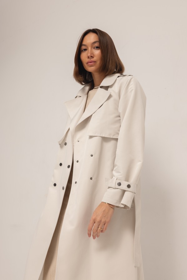 Emilio Trench Coat Cream