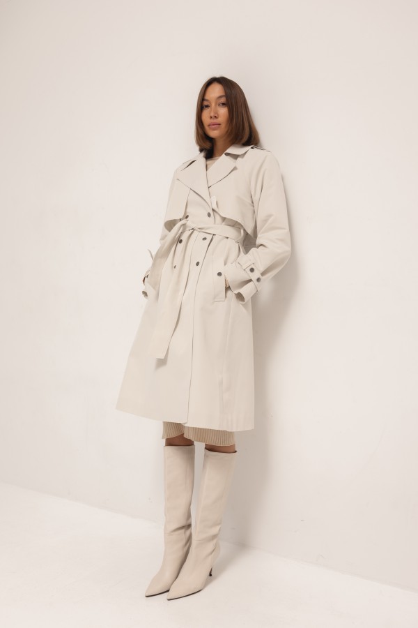 Emilio Trench Coat Cream