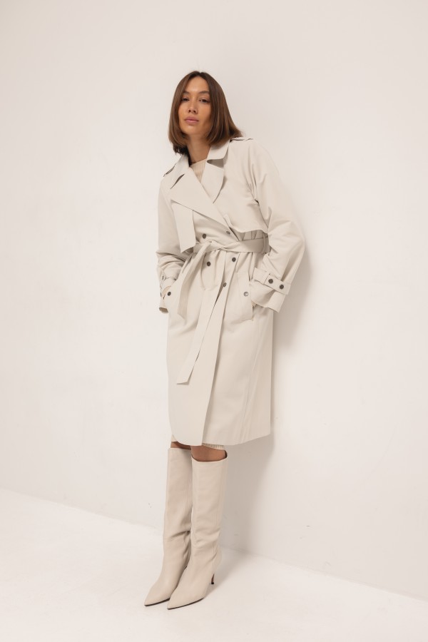 Emilio Trench Coat Cream