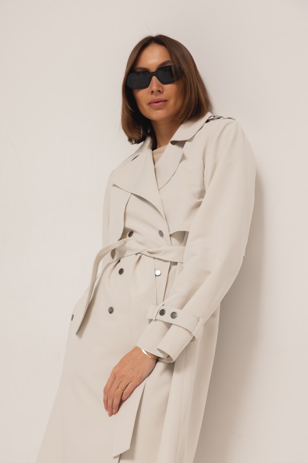 Emilio Trench Coat Cream