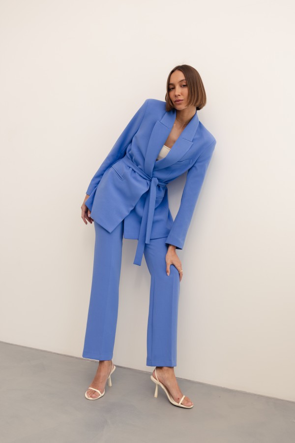 Simone Marynarka Z Wiązaniem Blue