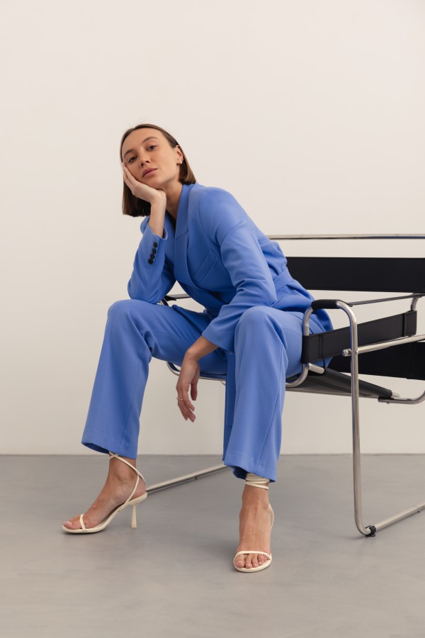 Simone Marynarka Z Wiązaniem Blue
