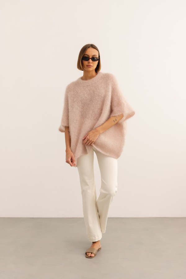 Marco Mohair Sweater Powder Pink Premium
