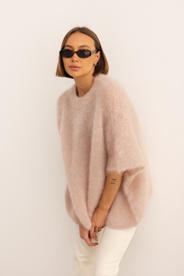 Marco Mohair Sweater Powder Pink Premium